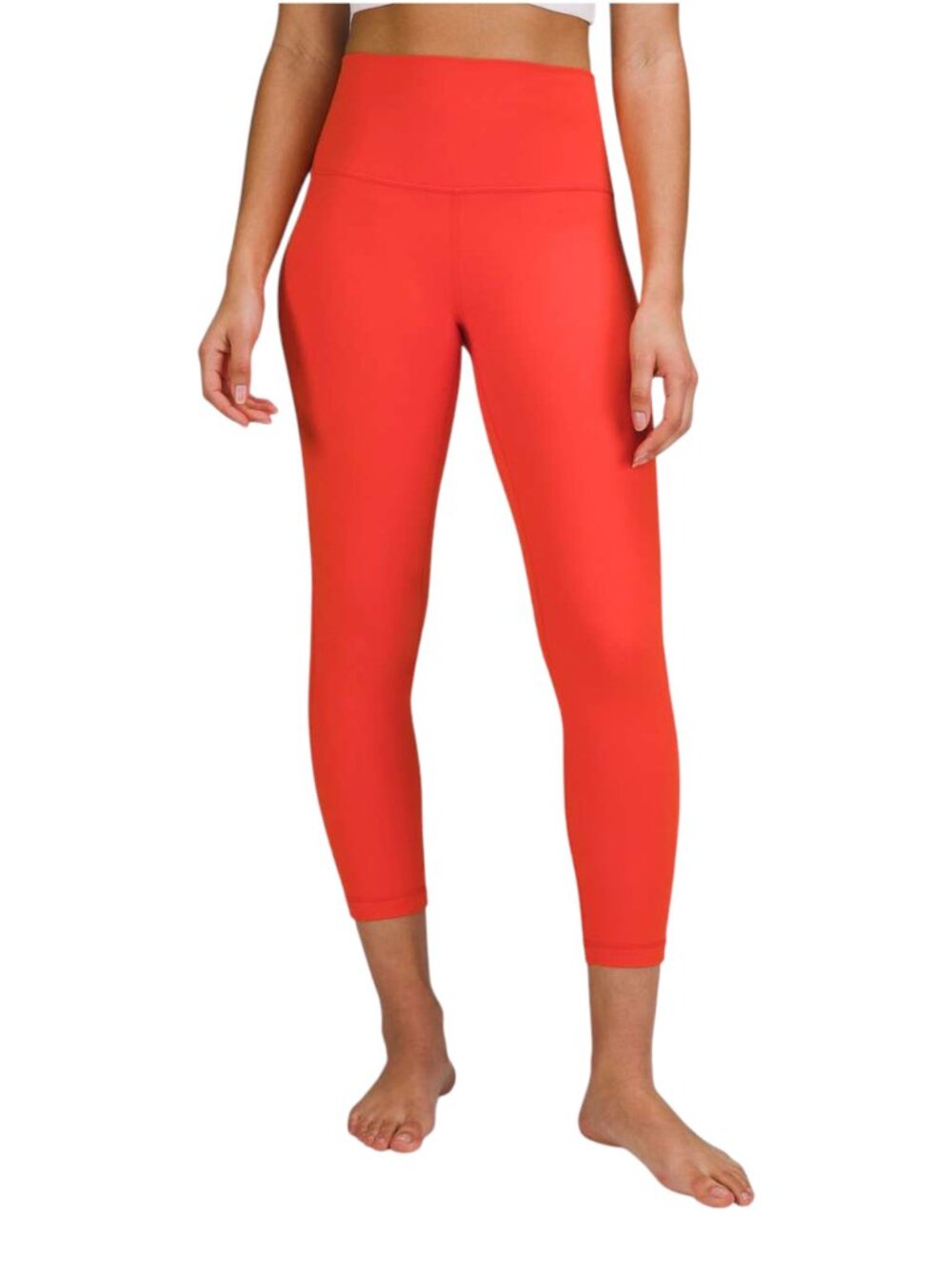 Lululemon Double Lined Crop Leggings 23" Solar Orange - Size 10